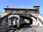 Train # 1713 traveling underneath the Ridge Rd overpass